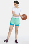 Zelocity Girls Mid Rise Quick Dry Shorts - Spring Bud — thumbnail 4